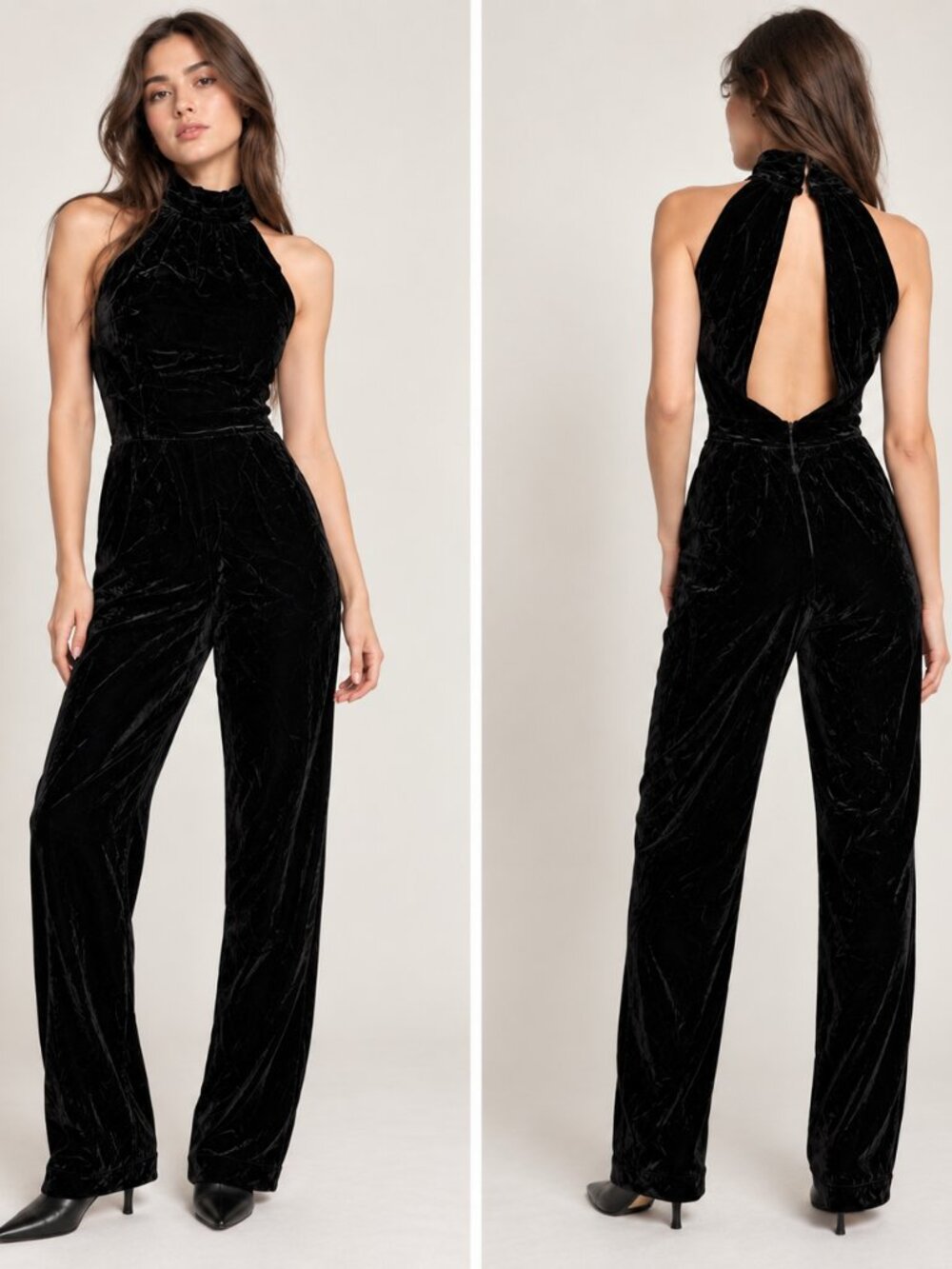 90s B.B. Collections Barbara Barbara Velvet Jumpsuit NWT Size 6